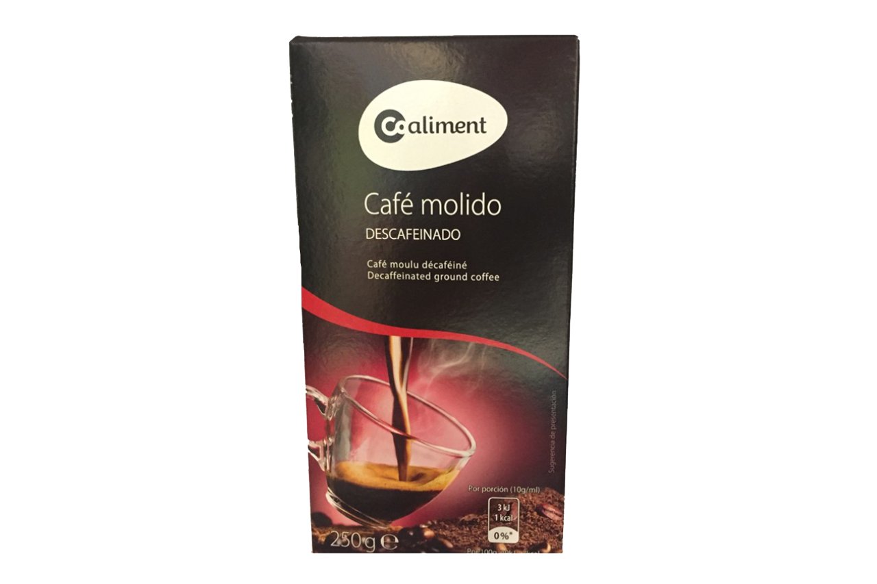 Café molido, descafeinado