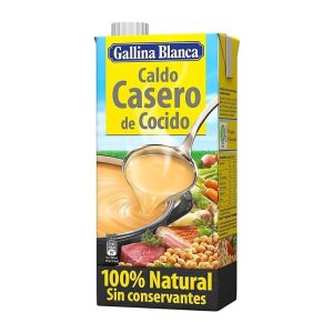 Caldo casero de cocido